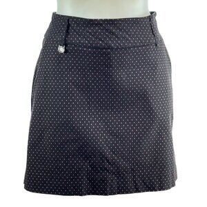 SWING Women's Skort Polka Dot Pull On Banded Waist Active Wear Stretch Size 10